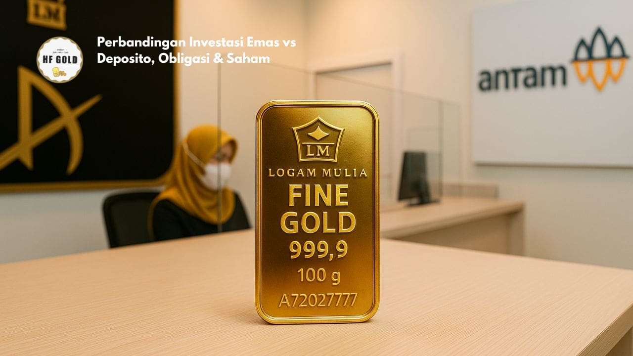 Perbandingan Investasi Emas vs Deposito, Obligasi & Saham